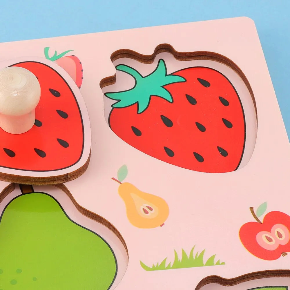 Montessori Fruit Puzzle Scratch Board – Early Learning Toy for Children
