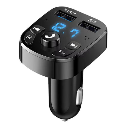 Car Charger FM Transmitter Bluetooth5.0 Audio Dual USB 3.1A Fast Charger MP3 Player Handsfree Car Accessories For iPhone Samsung