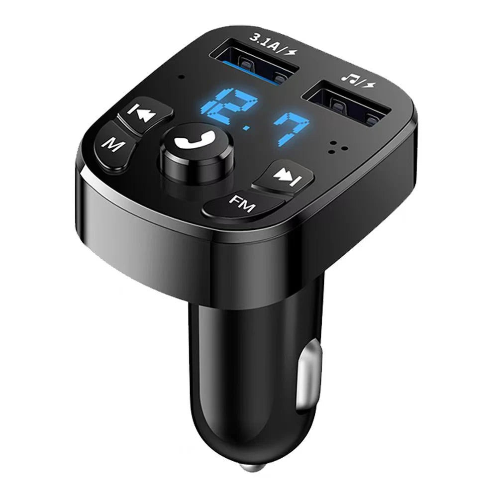 Car Charger FM Transmitter Bluetooth5.0 Audio Dual USB 3.1A Fast Charger MP3 Player Handsfree Car Accessories For iPhone Samsung