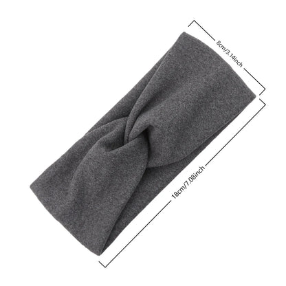 5Pcs Baby Girls Solid Twist Headbands – Handmade Cashmere Elastic Hairbands for Autumn Winter