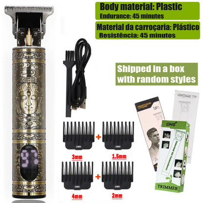 Hot Sale Vintage T9 Electric Cordless Hair Cutting Machine Professional Hair Barber Trimmer For Men Clipper Shaver Beard Lighter