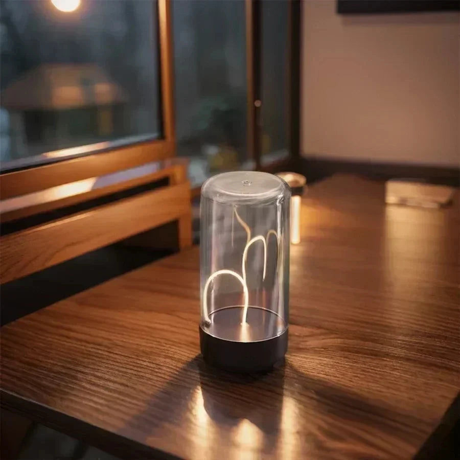 Portable Quantum Wire Ambient Magnetic Light – Type-C Rechargeable Desk Lamp for Bedroom, Study, Camping & Gifting
