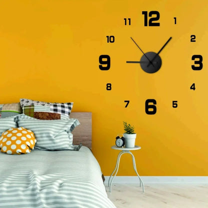Frameless DIY Wall Clock – Modern Acrylic Silent Timepiece for Living Room, Bedroom & Office Décor