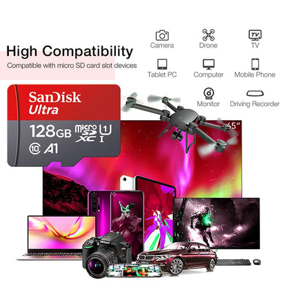 Ultra MicroSD Memory Card – 32GB, 64GB, 128GB, 256GB & 512GB Class 10 A1 Micro SD TF Flash Card for Phones