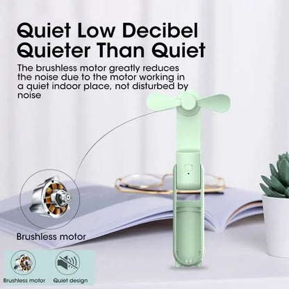 2000mAh Foldable Mini USB Fan – Portable Desktop Cooler with Power Bank Function for Home, Office & Travel
