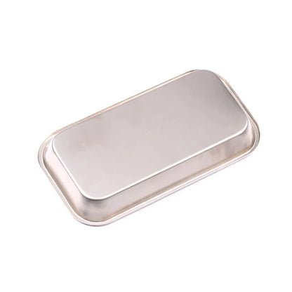 1/2PCS Stainless Steel Kitchen & Medical Storage Tray – Square Organizer for Dental, Tattoo, Nail & Medical Tools