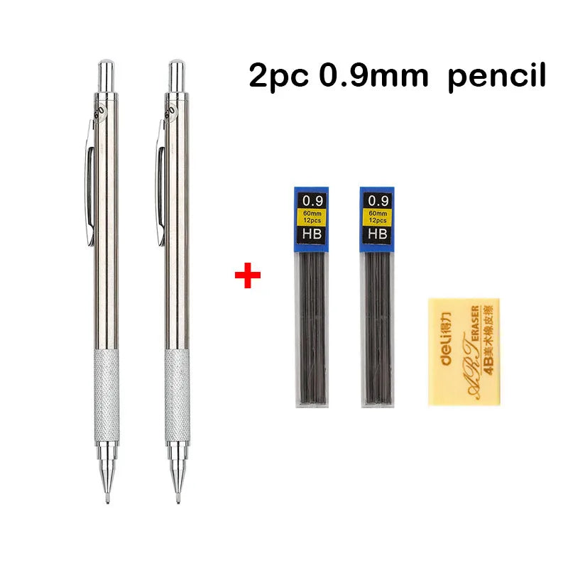 Mechanical Pencil Set 0.3–2.0mm – Full Metal Drawing & Writing Pencils with Leads for School & Office