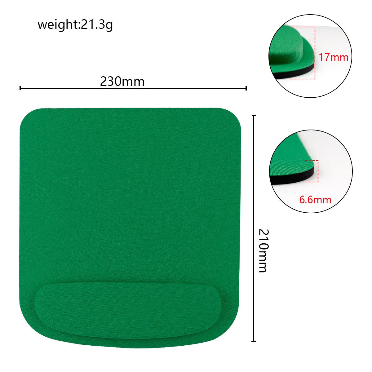 Computer Game Mouse Pad with Ergonomic Wrist Rest – Environmental EVA Solid Color Comfortable Mouse Mat for Office & Gaming