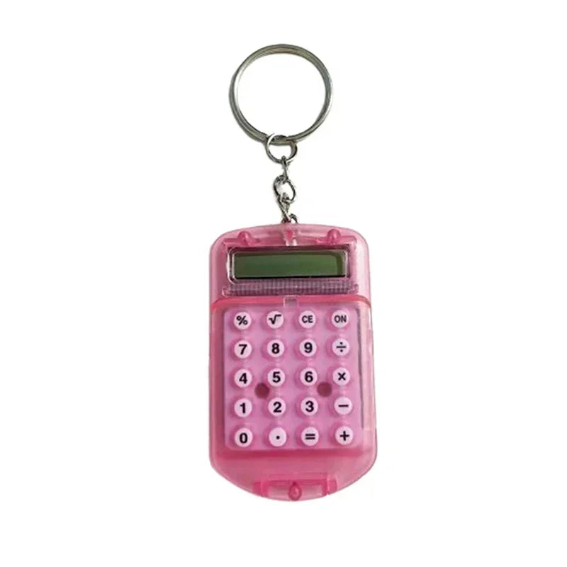 Portable Cute Mini Flip Calculator Pendant – Creative Cartoon Keychain Pocket Calculator for School & Office Supplies Gifts