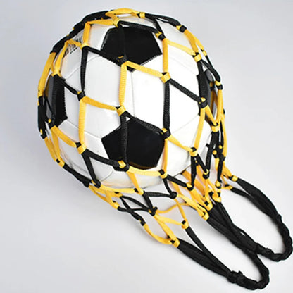 Net Soccer Volleyball Drawstring Ball Bag – Nylon Mesh Storage for Football & Sports Equipment