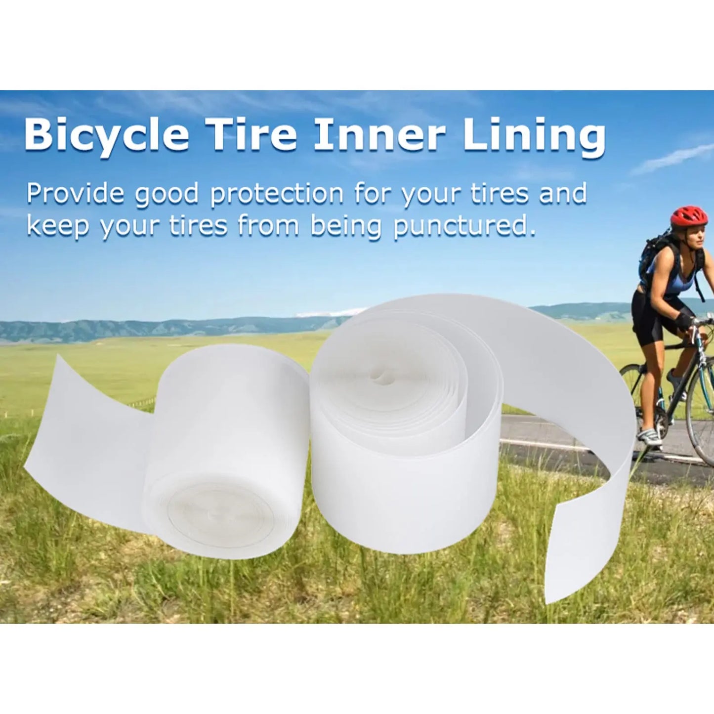 2pcs Bike Tire Liner Puncture-Proof Belt Pads – Anti-Puncture Tyre Protector Tape for 700C & 29" Tires