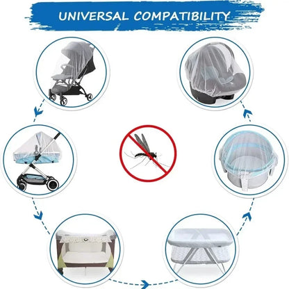 Mosquito Net for Fully Covered Baby Stroller Durable Mosquito Net for Baby Cradle Crib Mosquito Net for Portable Mini Crib