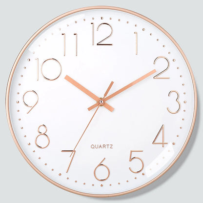 8-Inch Silent Quartz Wall Clock – Minimalist Digital Home Decor for Living Room & Bedroom