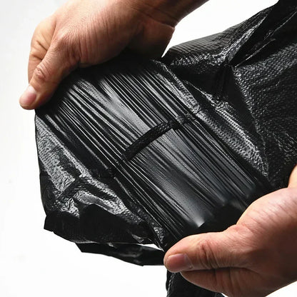 100PCS Black Vest Plastic Bags – Durable Garbage & Shopping Bags with Handles for Kitchen & Living Room