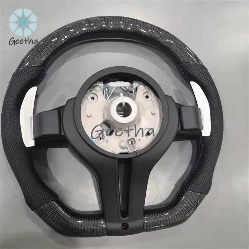 For M3 Steering Wheel M Performance Carbon Fiber Genuine Leather Automotive Sports Steering Wheel