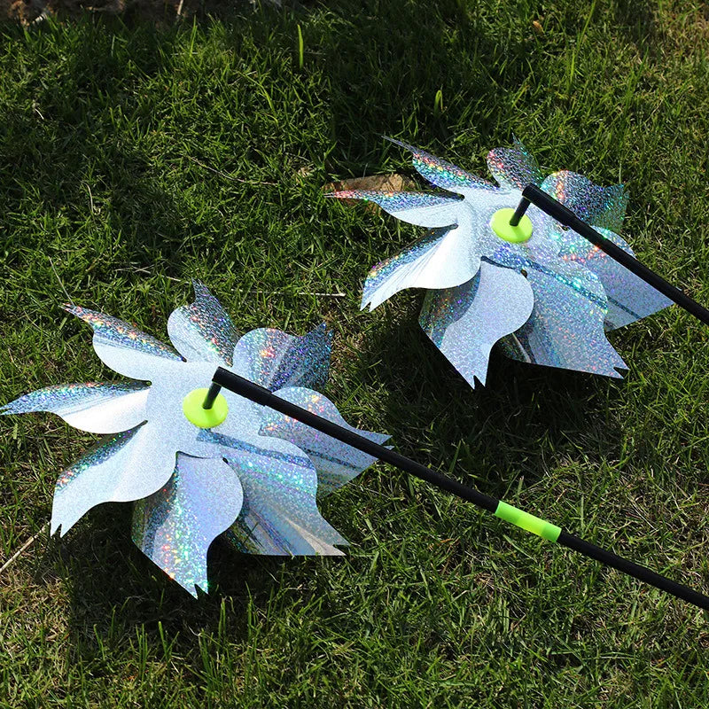Bird Repeller Pinwheels Reflective Sparkly Scarecrow Pinwheel Windmill Spinner Garden Lawn Yard Decor Keep Birds Away Repellent