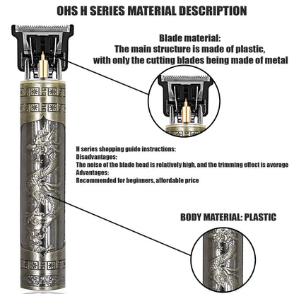 Hot Sale Vintage T9 Electric Cordless Hair Cutting Machine Professional Hair Barber Trimmer For Men Clipper Shaver Beard Lighter