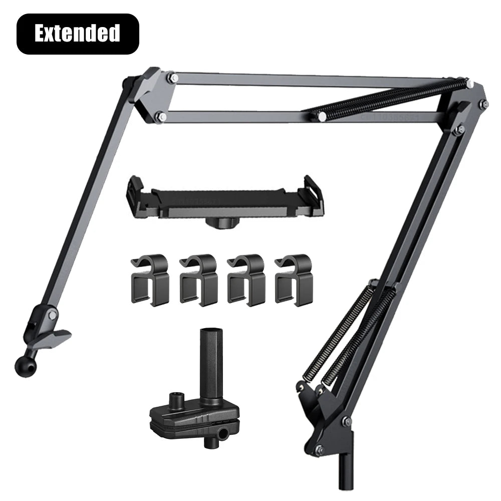 Tablet Stand Holder for Bed – Adjustable Rotatable Phone & Tablet Holder for 4-12.9" iPad Pro, Samsung Tab, Xiaomi Pad with Long Flexible Arm