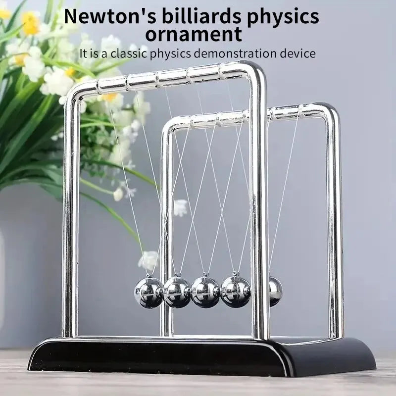 Newton’s Cradle Balance Steel Ball – Physics Teaching Supplies, Science Pendulum Desktop Toy & Stress Relief Gift for Home Decoration