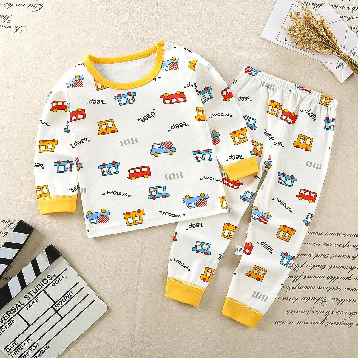 Kids Cotton Pajama Set – Autumn/Winter Sleepwear for Boys and Girls (9 Months to 8 Years)