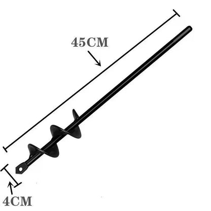 Steel Spiral Auger Drill Bit – High-Carbon Hole Digger for Planting & Soil Loosening