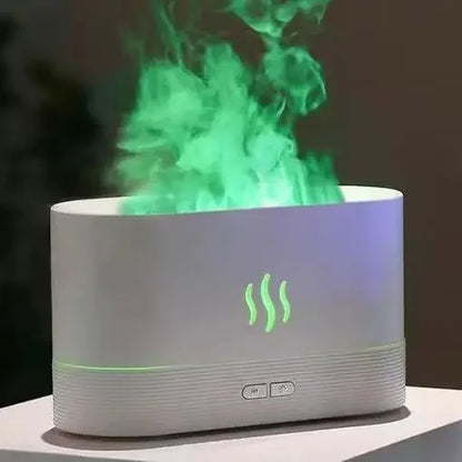 LED Ultrasonic Flame Diffuser – Color-Changing Essential Oil Lamp with Humidifier