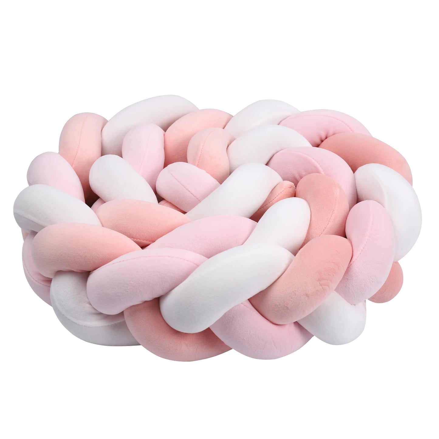 1–4M Braided Crib Bumper – Soft Baby Bed Protector Pillow for Infant Cradle & Nursery Decor