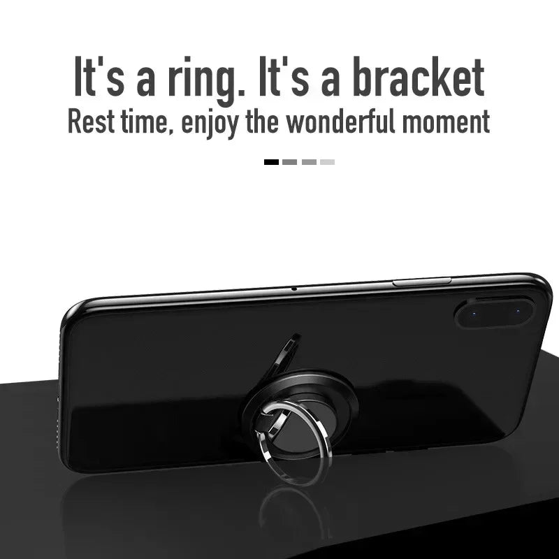 Mini Finger Ring Holder Stand Grip 360 Rotating For Mobile Phone Car Magnetic Mount Phone Back Sticker Pad Unniversal Bracket