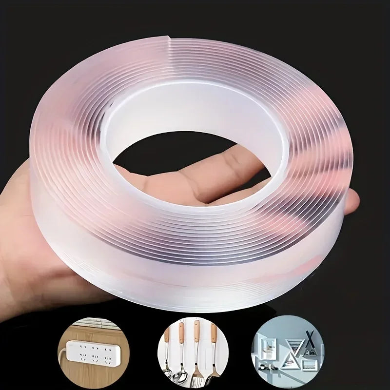 Double Face Transparent Double Sided Tape Super Strong Sided Reusable Waterproof Tapes Heat Resistance Bathroom Home Decoration