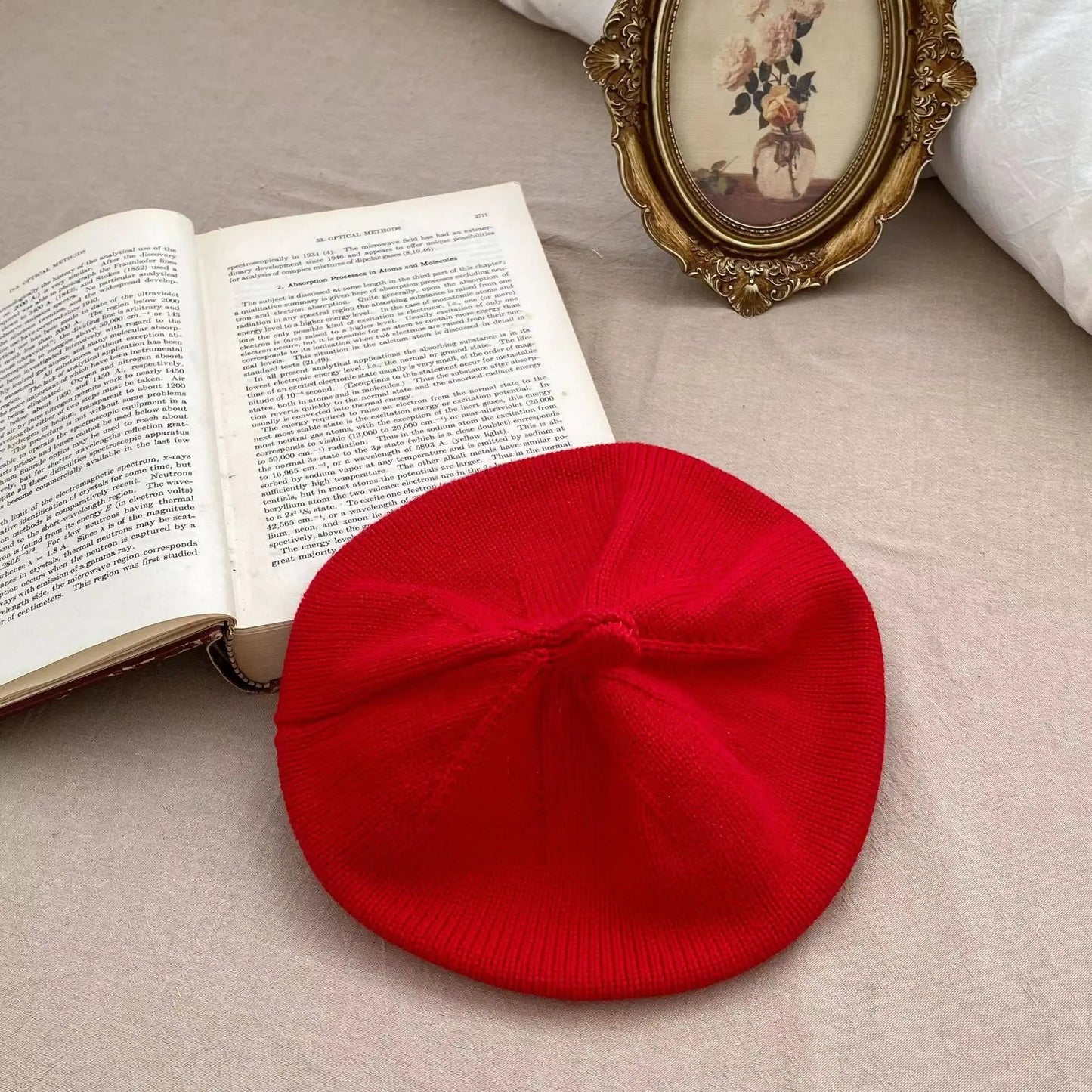 Flower Baby Beret Hat – Winter Warm Knitted Beanie Cap for Infant Girls