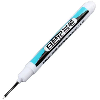 White Marker Oily Fine Tip Pen – Permanent Waterproof Marker for Metal, Glass & More