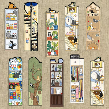 Cute Cat Bookmark Set – 30PCS Cartoon Bookmarks for Reading, Journaling & Gifts