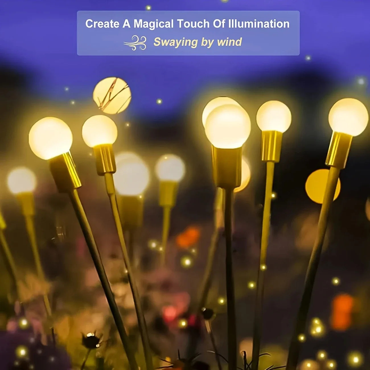 1pc Solar Firefly Lamp: Add A Magical Glow To Your, Or Party For Christmas, Halloween, Thanksgiving Easter gift Halloween Gift