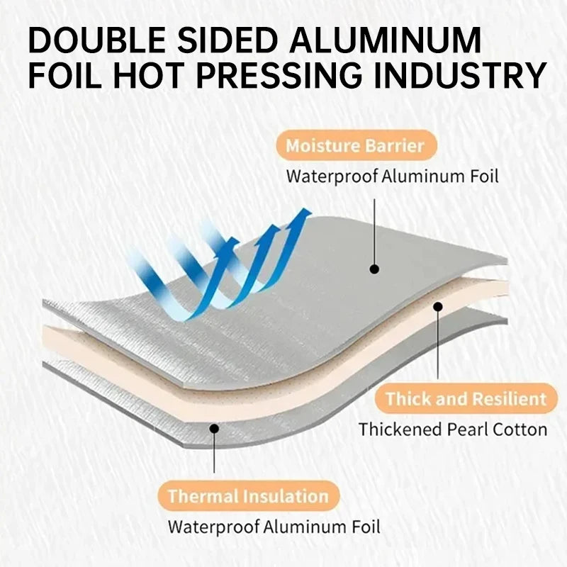 Outdoor Picnic Moisture-Proof Pad – Double-Sided Thick Aluminum Film Waterproof Beach & Camping Mat