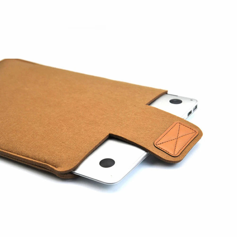 Felt Sleeve Slim Tablet Case Cover Bag – Solid Color Protective Storage for MacBook Air, Pro & Tablets 11, 13, 15 Inch