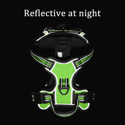 Adjustable Reflective Dog Harness – No-Pull, Breathable Pet Vest for Small to Large Dogs