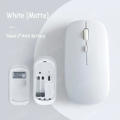 Bluetooth-compatible Mouse Wireless Mouse Silent Computer Mice Portable Working Gaming Mouse for Laptop iPad Air Pro Tablet PC