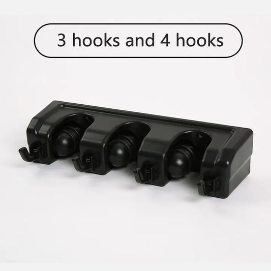 Wall Mounted Mop Holder – 3/4/5 Position Multi-Functional Broom & Cleaning Tool Hanger