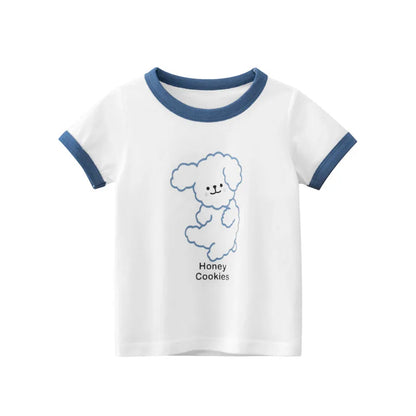 2025 Summer Kids’ Girls Short Sleeve T-Shirts – Printed Little Girl Tops for Toddlers (Ages 2-8 Years)