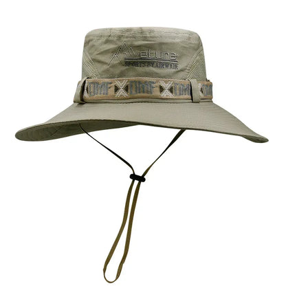 Men's Summer Bucket Hat – UV Protection Wide Brim Outdoor Safari Fishing Hiking Cap