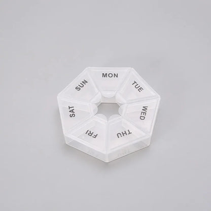 Mini 7-Day Pill Organizer – Small Portable Weekly Pill Box for Travel, Vitamins & Medicine