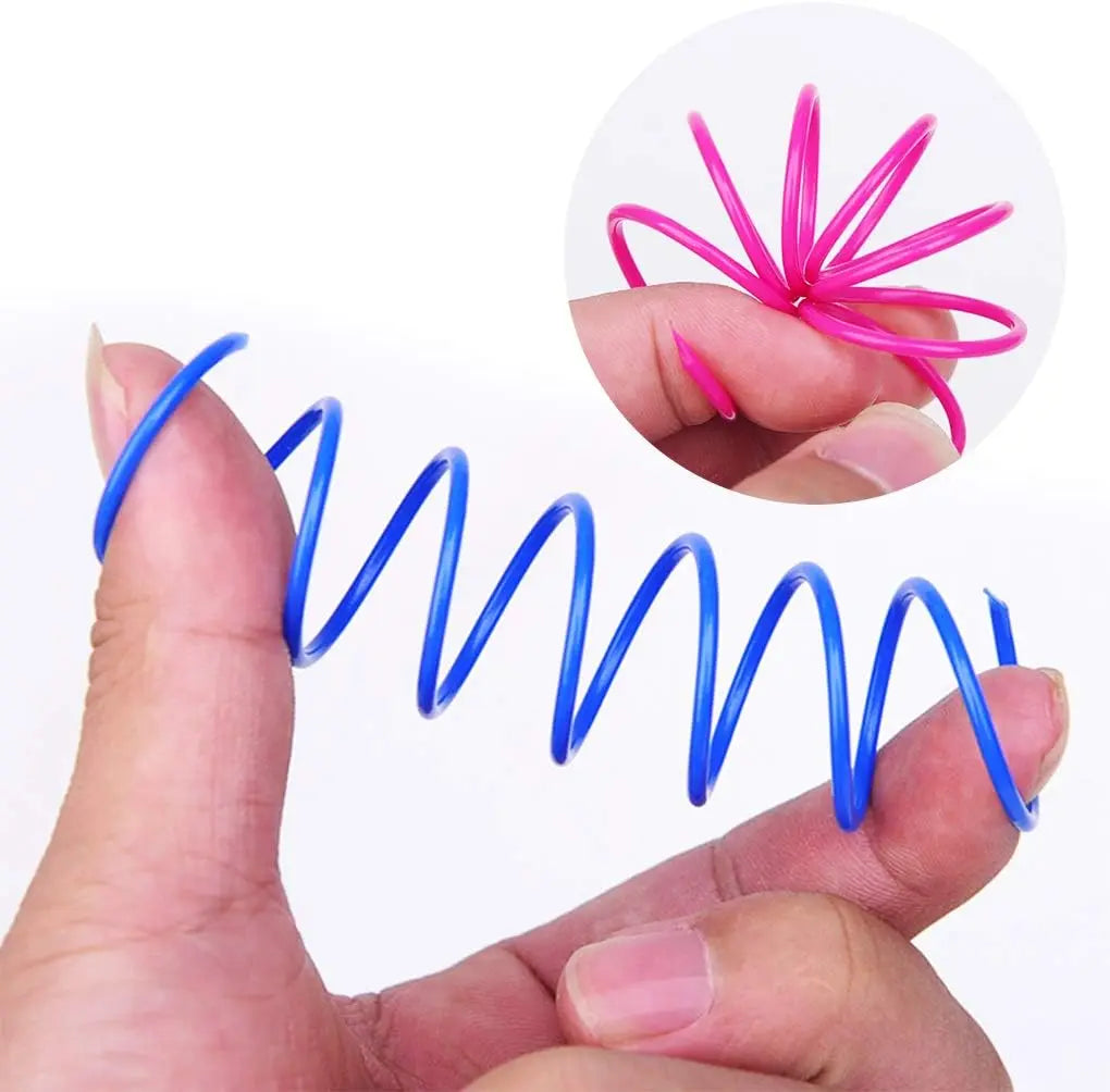 Colorful Cat Spring Toys – Interactive Spiral Springs for Kitten Play