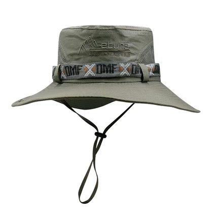 Men's Summer Bucket Hat – UV Protection Wide Brim Outdoor Safari Fishing Hiking Cap