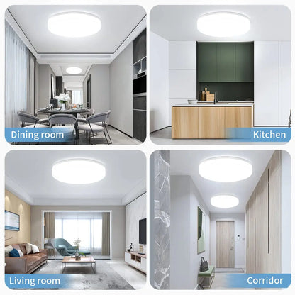 IRALAN Ultra-Thin Round LED Ceiling Light – 18W/24W/36W/48W Modern Flush Mount Fixture for Bedroom, Kitchen & Living Room