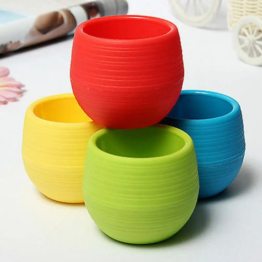 Mini Resin Succulent Pot – 2-Layer Drain Hole Planter for Desk & Garden Decor