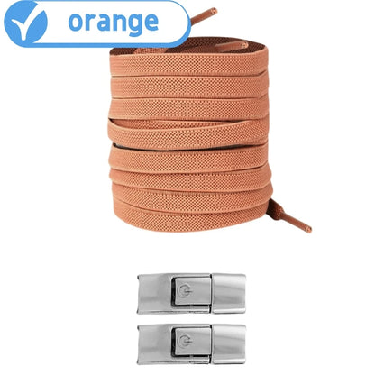 No Tie Press Lock Shoelaces – 8MM Elastic Flat Shoe Laces for Sneakers, Kids & Adults