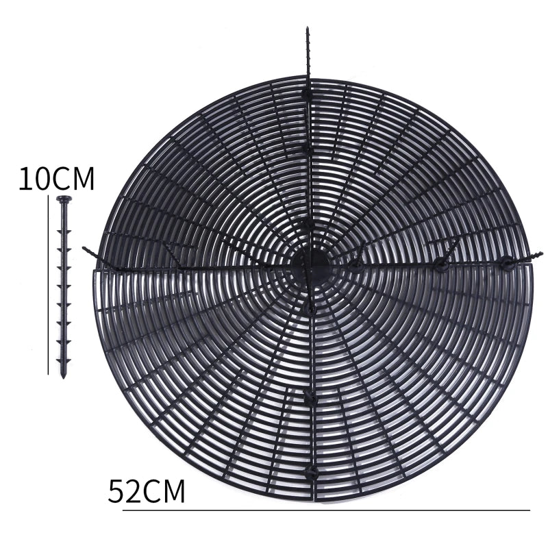 Plant Pot Soil Guard Grid – Plastic Cover with Nails to Prevent Pets & Soil Spillage