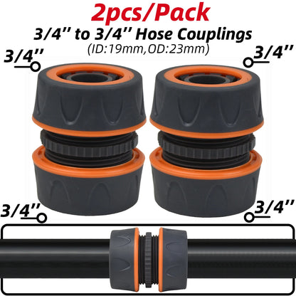 2pcs Garden Hose Tap Shut Off Valve Fitting Connector Pipe Coupler Stop Water Connection Repair Joint Irrigation System Adapter