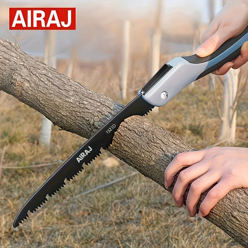 AIRAJ Folding Saw – Multifunctional Steel Hacksaw for Woodworking, Camping & Garden Pruning