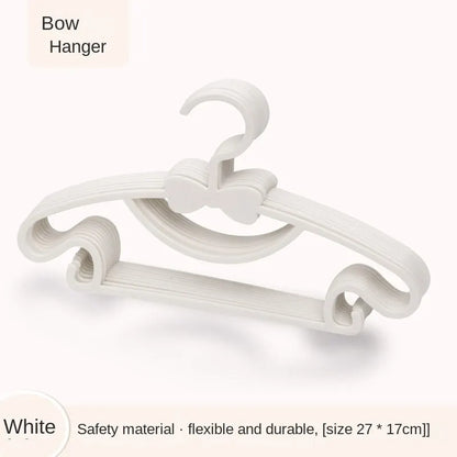10Pcs Adjustable Baby Hangers – Cute Windproof Kids Clothes Hanger Set with Space-Saving Interlocking Design